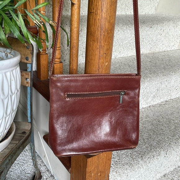 Vera Pelle Vintage Genuine Leather Green Brown Purse - Picture 8 of 13